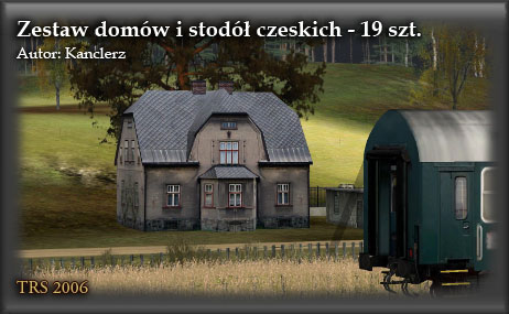 Zestaw czeskich domów i stodół